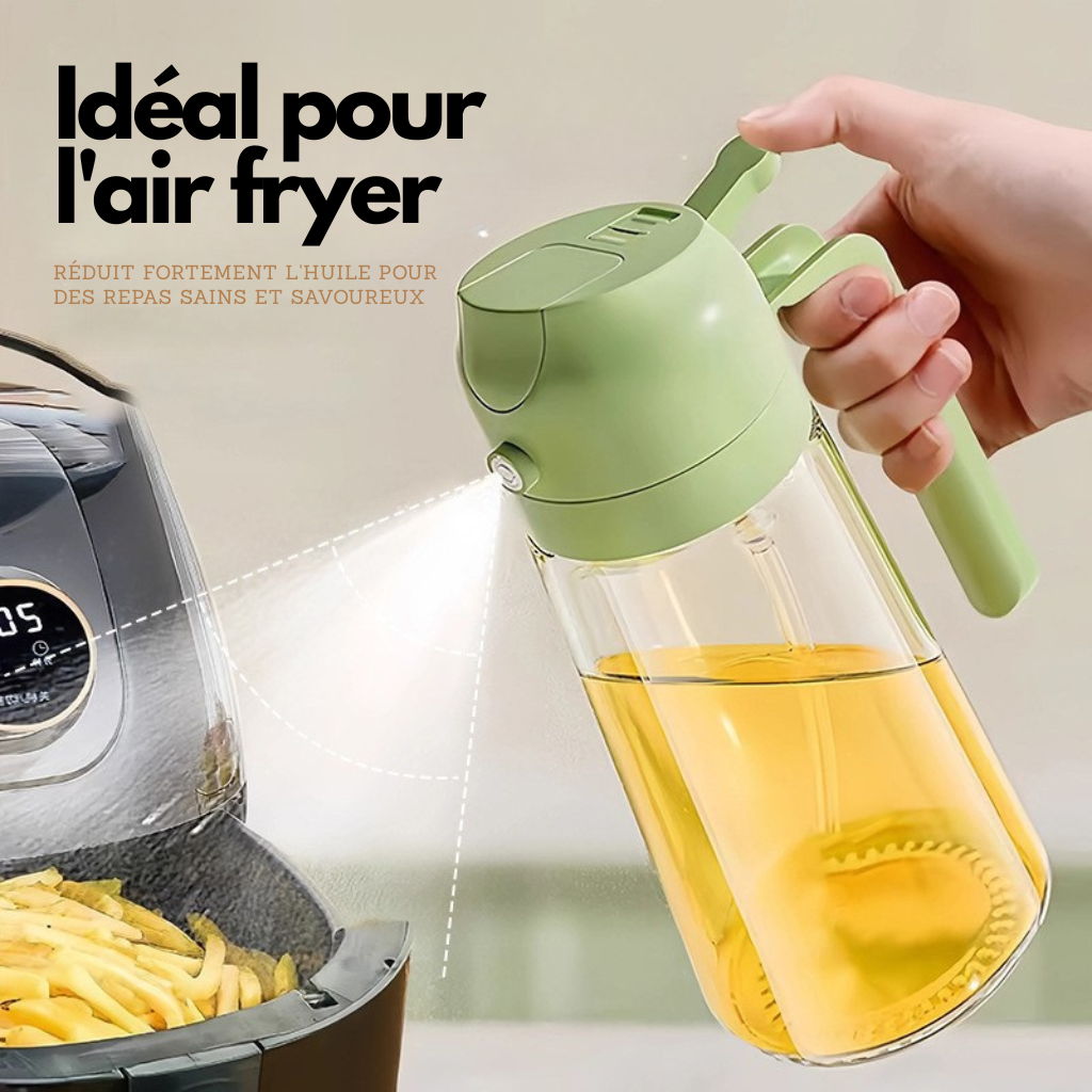 Pulvérisateur d’huile 2-en-1 : Pulvériser et verser