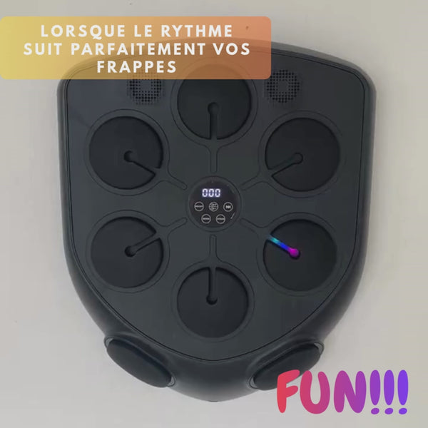 Machine de boxe musicale - Appareil de fitness connecté Bluetooth pour tous