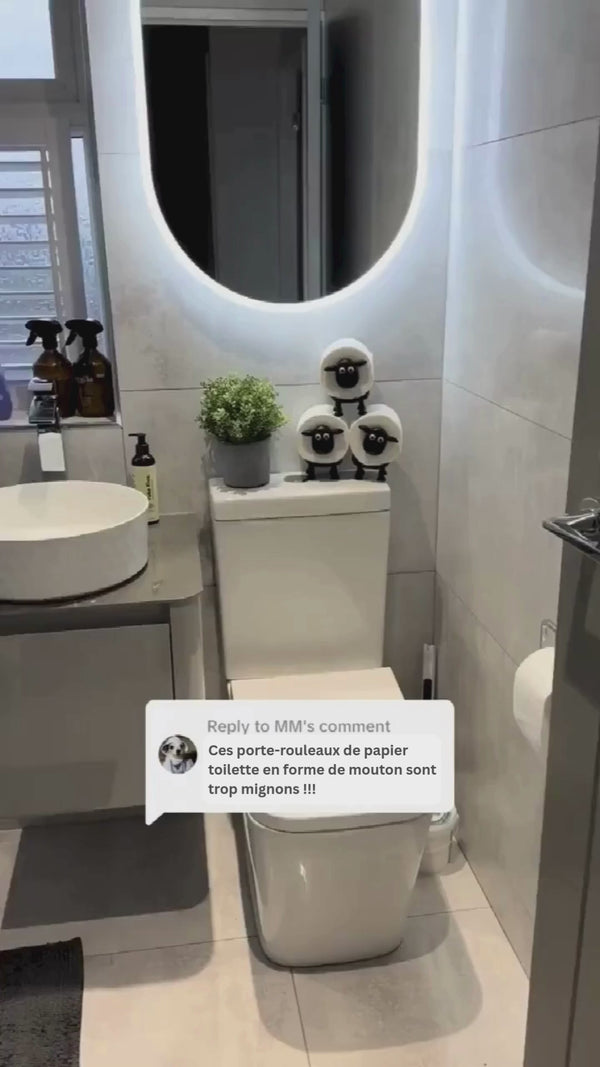 Porte-rouleau de papier toilette en forme de mouton mignon